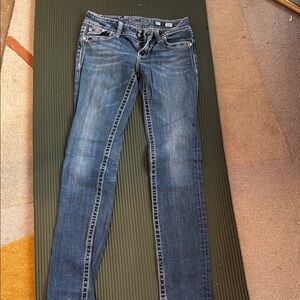 Miss Me Blue Skinny Jeans